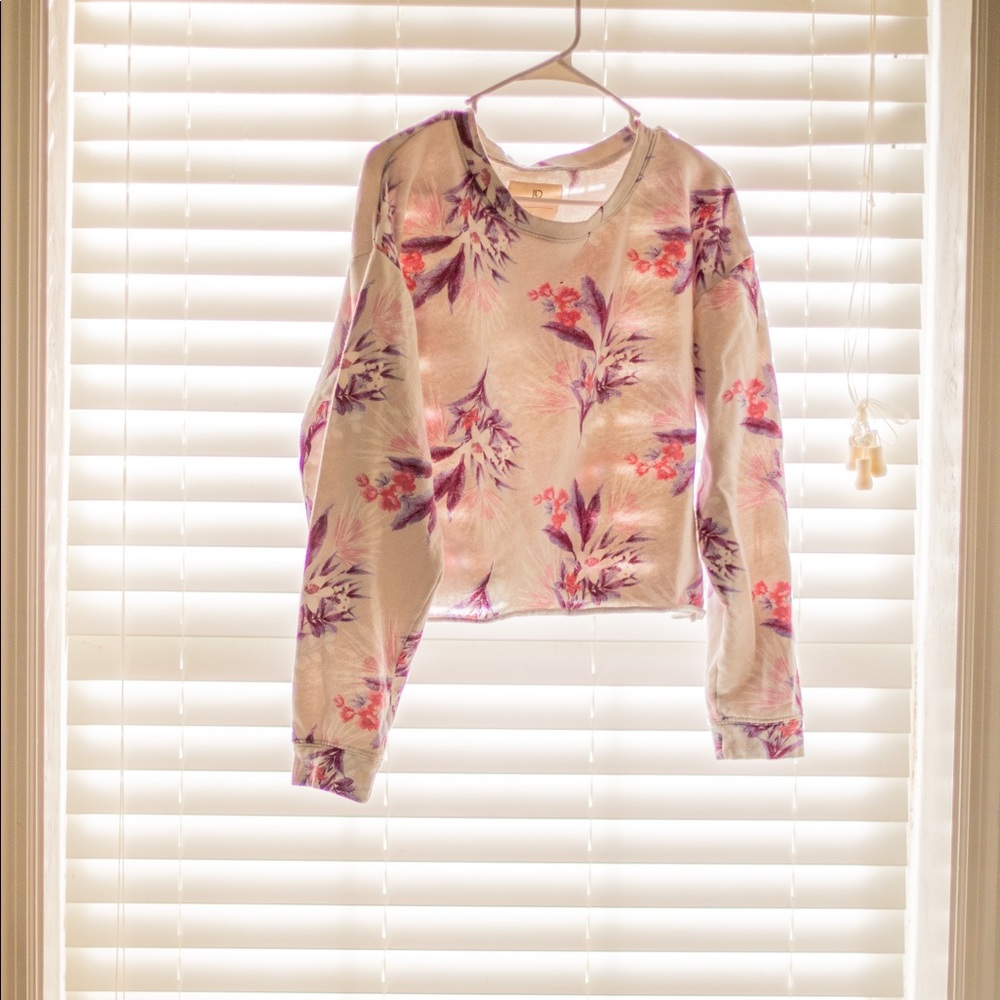 Floral Crop Top Sweater